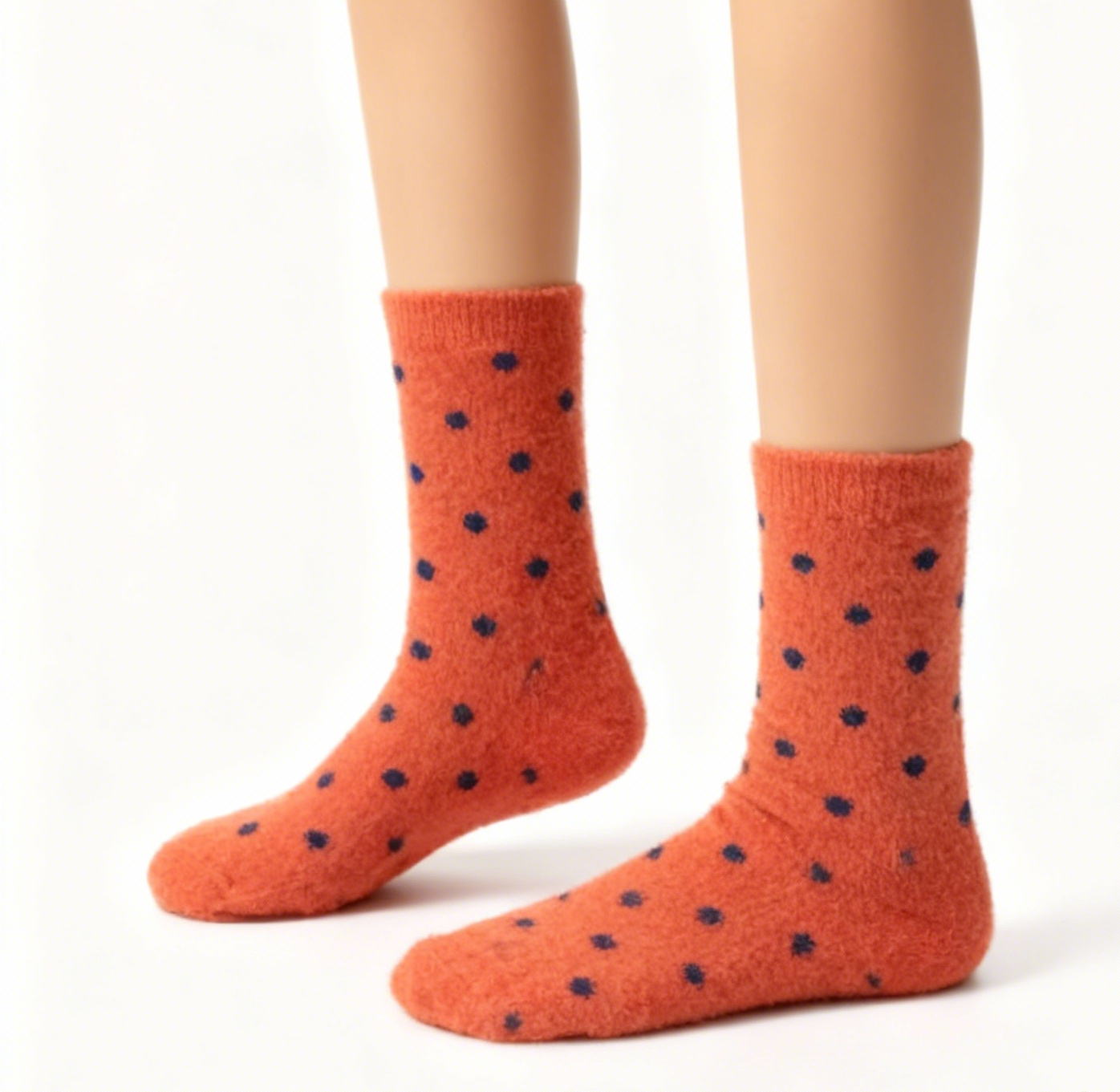Furry Warm Polka Dot Socks Acrylic Wool Chritsmas Gift 1 CTN