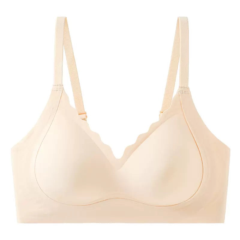 Texlina Women’s Scallop-Edge Wireless Bra – CloudCurve™ SoftFit Series