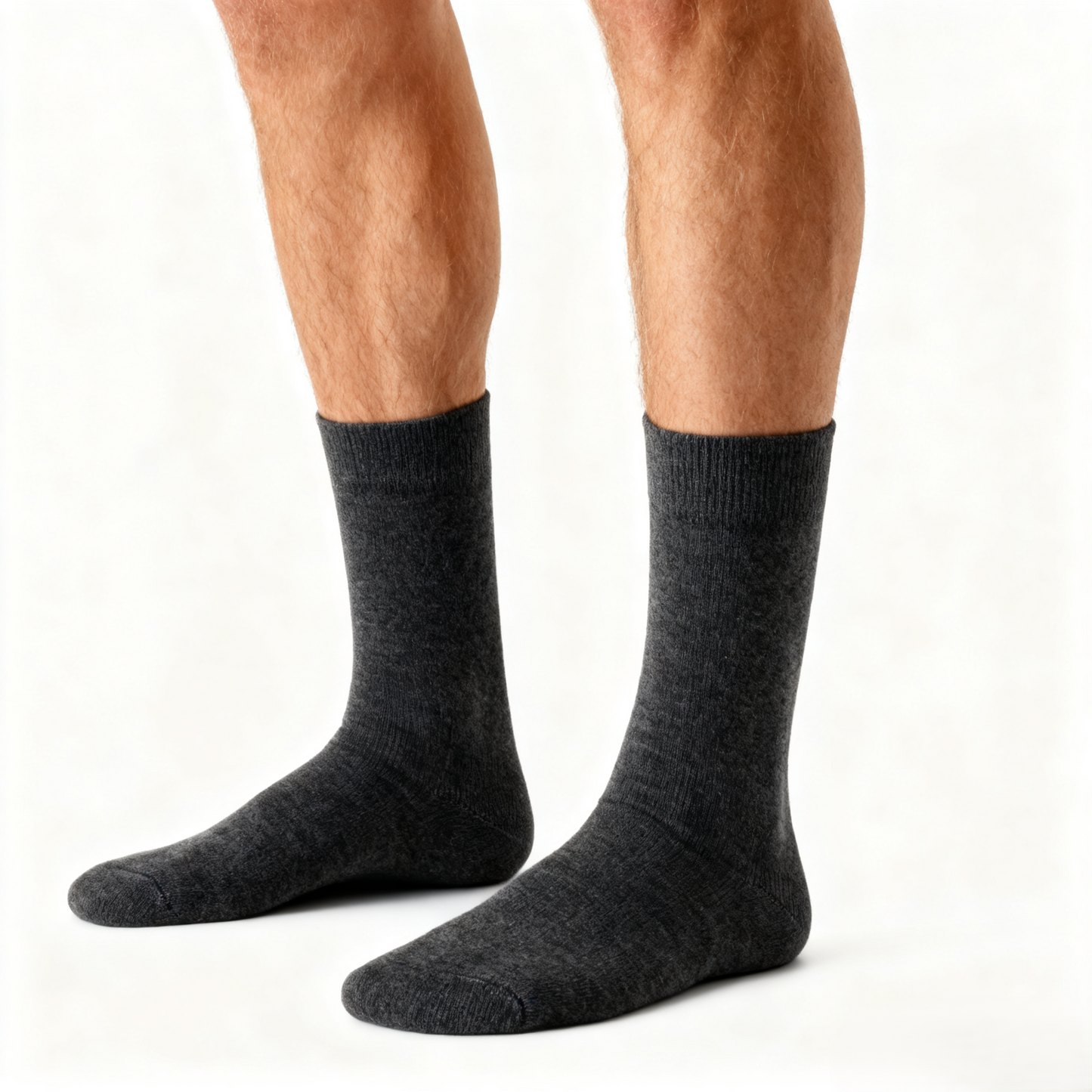 Men's Solid Crew Socks - Soft Elastic Fit Daily Casual 1CTN
