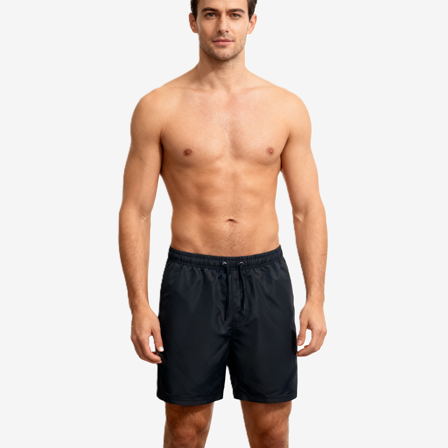 Texlina Men’s Peach Skin Solid Color Beach Shorts – ShoreEase™ Essentials Series